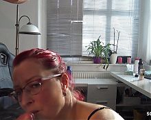 German Mature Step Mother seduce Nerd Boy to Fuck and filmed her