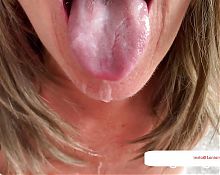 Old lady stepmom deepthroat taboo cum in mouth drain balls fetish