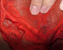 Big boobed cheating wife in a sexy red lingerie shows you her creampied pussy after unprotected breeding sex -Milky Mari
